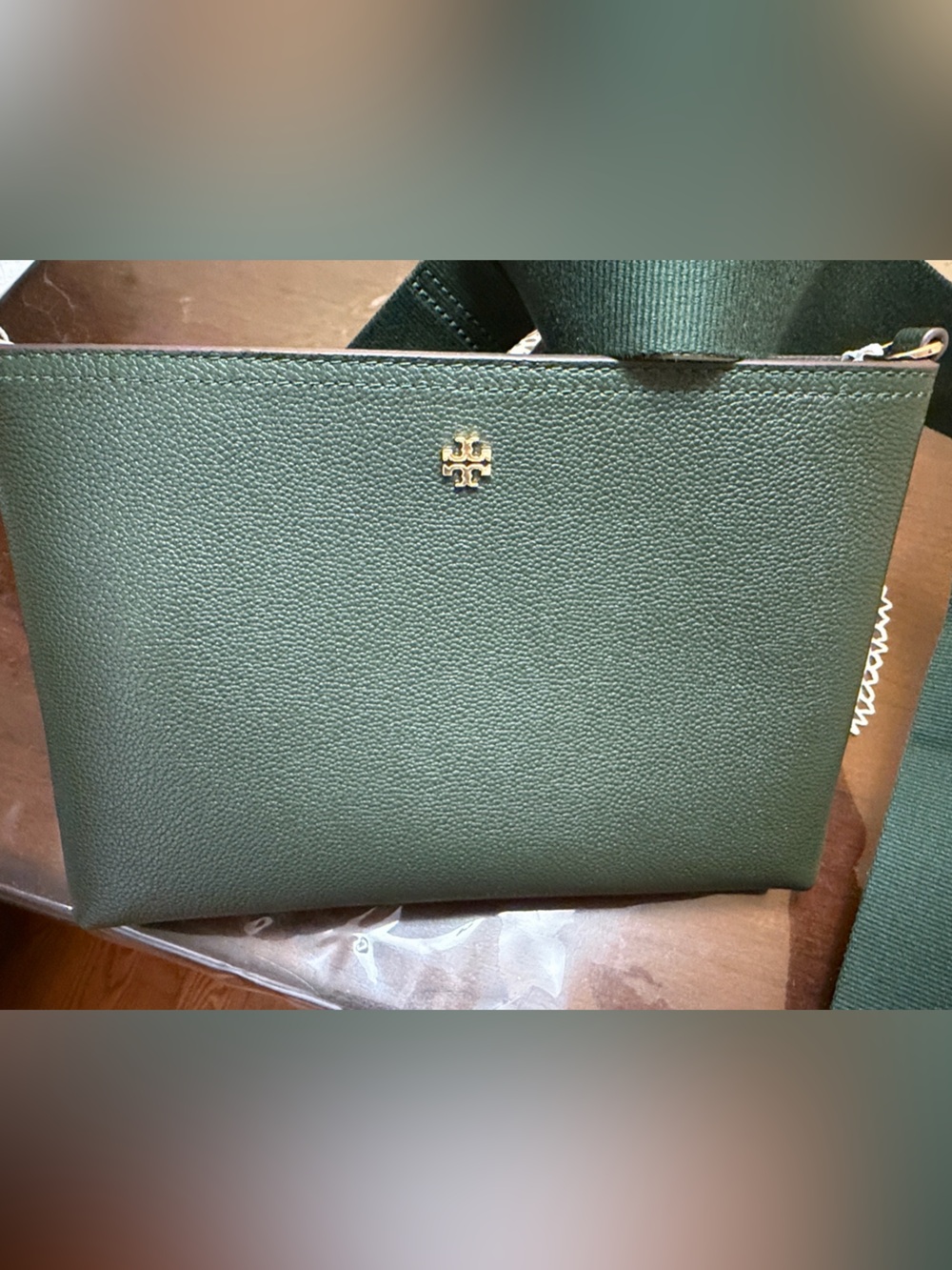 Tory Burch Perry BombΓ© Mini Bag Green Crossbody